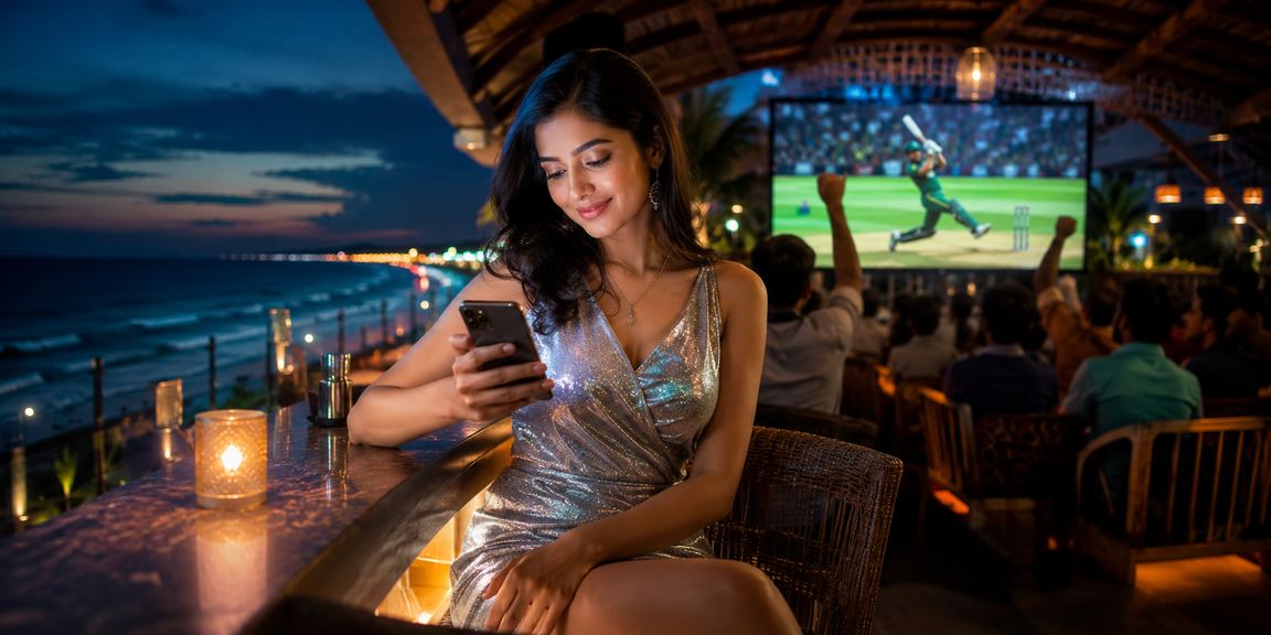 Enjoying cricket betting at sunset on Cox's Bazar beach