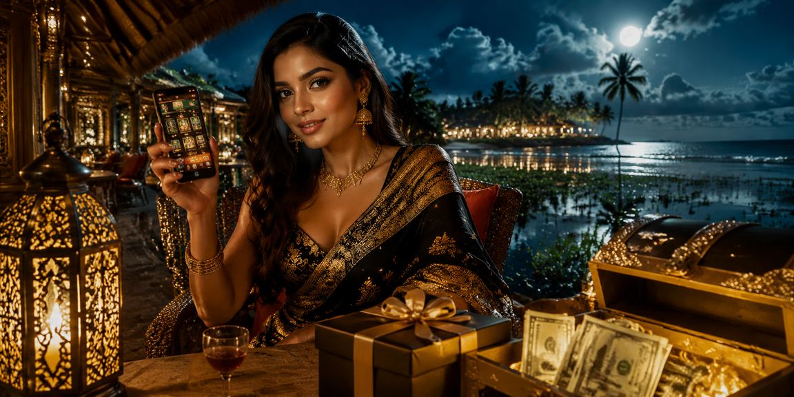 সেন্ট মার্টিনে সমুদ্র সৈকতে বসে মোবাইলে starzxgo78 লটারি উপভোগ করছেন একজন পর্যটক